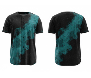 Camiseta de Béisbol Personalizada, Tejido de Malla Transpirable, Uniforme de Equipo con Logotipo y Números Personalizados |   Base de Poliéster Transpirable - Product Image 4