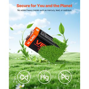 Confezione da 12 Batterie Alcaline Quadrate 9V per Rilevatori di Fumo, Durata 10 Anni, Lunga Durata, Uso Multiuso, 9 Batterie - Product Image 6