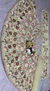 Lehenga Choli de Mariée Pakistanaise Traditionnelle de Luxe, Broderie de Paillettes Lourdes, Style Papillon, pour Mariage et Fêtes, Qualité Supérieure - Product Image 4
