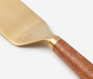 Servidor de pasteles con mango de madera, utensilio elegante para cortar pasteles, perfecto para servir postres diarios, hornear, uso doméstico y regalar - Product Image 2