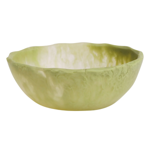 Resin Salad Serving Bowl Polished Party dinner <b>table</b> top fruit decorative Lightweight Home Use with dark green - Product Image 6