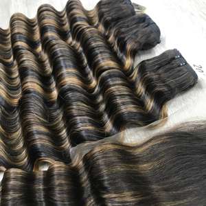 Super alta calidad vietnamita pelo crudo onda de agua Piano trama sin procesar virgen cabello humano precio de fábrica Genius alto producto - Product Image 4