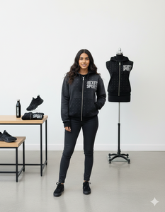 Sudaderas con Capucha y Cremallera para Hombre, Estilo Oversize, de Algodón 100% con Forro Polar, Lavado Ácido, Bordado Personalizado con Efecto Desgastado, Estilo Urbano - Product Image 3