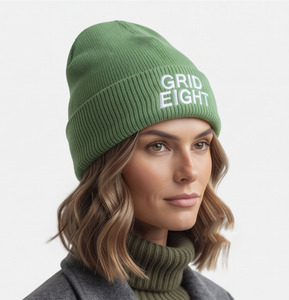Gorro de Lana Personalizado con Bordado para Mujer, Gorro de Invierno Tejido Suave y Cálido para Uso Casual, 100% Acrílico, Talla Adulto 56-58CM - Product Image 5