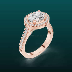 DREAMY DESIGNS Anillo de diamantes de 14K para mujer Diseño personalizado Anillo de oro blanco certificado para mujer Joyería de compromiso de lujo - Product Image 1