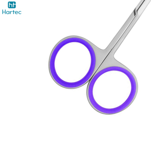 Rust-Resistant Stainless Steel Precision Beauty Tool Cuticle <b>Nail</b> <b>Scissors</b> With Stylish Purple Finger Rings <b>For</b> Comfortable Use - Product Image 6