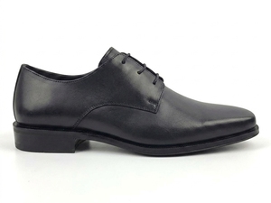 Zapatos Oxford de Vestir para Hombre, de Piel Negra de Oveja, con Cordones, para Oficina y Carrera Profesional, Color Sólido, Suela de Goma, Logotipo Grabado - Product Image 5