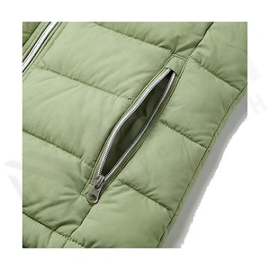 Hooded Quilted Waterproof <b>Bubble</b> Jacket Black Full Sleeve Winter Windproof Cotton Shell Knitted Fabric Polyester Filling Stand - Product Image 5