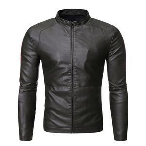 Blouson en cuir matelassé pour homme, style motard, avec fermeture éclair, vêtement de moto, vêtement d'extérieur décontracté, fabricant OEM - Product Image 6