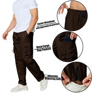 Pantalon cargo homme personnalisé respirant taille mi-haute, multi-poches, style streetwear, jogger, pour l'extérieur - Product Image 6
