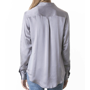 Nouveautés 2026 – Blouse Femme en Soie Satinée 100% Respirante, Style Décontracté Vintage, Manches Longues, Col Rabattu, Boutonnée, Coupe Ample pour l'Été - Product Image 4