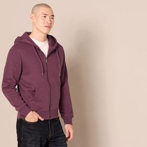 Sweat à capuche zippé pour homme, coupe classique, en coton French Terry, couleur unie, pour l'automne - Product Image 2