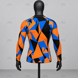 T-shirts Rash Guard à manches longues personnalisables pour hommes, Kimono Jiu Jitsu, Shorts Muay Thai, Maillots de boxe BJJ - Lot de 4 pièces - Product Image 4