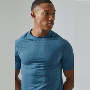 Camiseta Deportiva para Hombre, de Manga Corta, Corte Regular, Cuello Redondo, Ecológica, Transpirable, de Algodón y Fibra de Bambú - Product Image 5