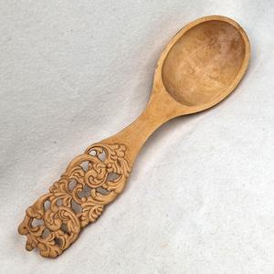 Cuchara de Té de Madera Premium, Cuchara de Madera Natural Sostenible para Café y Azúcar, Utensilio de Cocina - Product Image 1