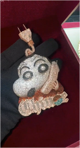 จี้ฮิปฮอปเงินแท้ 925 ขัดเงาสูง ประดับโมอิสซาไนต์แบบฝังขอบ ทนต่อการขีดข่วน ดีไซน์สั่งทำได้ ใส่ได้ทุกวัน เหมาะสำหรับงานปาร์ตี้ สำหรับทั้งชายและหญิง - Product Image 6