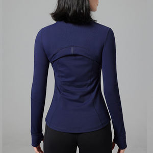 Daily Activewear <b>Women's</b> Running <b>Jacket</b> Fitted Athletic <b>Jacket</b> Full zip Polyester Spandex Custom Logo Supplier <b>Women</b> Activewear - Product Image 2