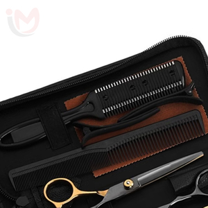 Ensemble de ciseaux de barbier professionnels en acier inoxydable IMANS ENTERPRISES, 8 pièces, pour usage en salon, ciseaux de coupe de cheveux de haute qualité - Product Image 2
