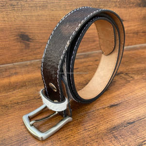 Nouveau Offre Spéciale ceintures en cuir de vachette véritable pour hommes de luxe avec ceinture à boucle ardillon amovible Style Unique cheveux sur ceinture de peau pour jean - Product Image 2