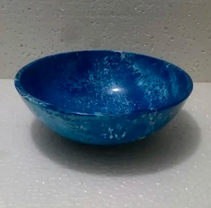 Bol à salade en résine rose, bord perlé, fait main, poli, design classique, écologique, durable, léger, couleur personnalisable, pour la maison - Product Image 4