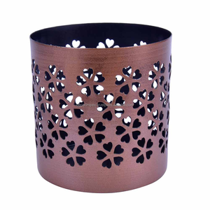 High Quality Copper Finished Metal Tealight Votive Candle Holder Handcrafted <b>Christmas</b> <b>Outdoor</b> <b>Lighting</b> Bucket Home <b>Decor</b> Design - Product Image 2