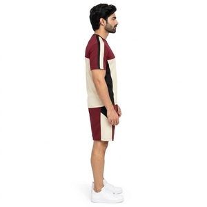 Ensemble d'été pour homme en tissu léger, idéal pour les voyages et les vacances, tenue décontractée premium, t-shirt et short, doux et confortable - Product Image 3