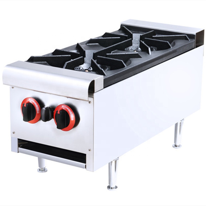 Restaurant Used 2 Burners Cooking Gas Stove 15.5KW Tabletop Gas Stove
