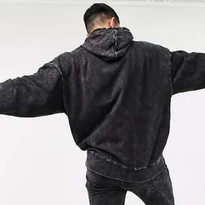 Ensemble 2 pièces personnalisé pour homme : Survêtement à fermeture éclair effet délavé, idéal pour le sport et le style professionnel - Product Image 5