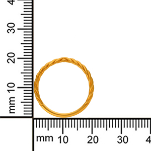 Bague de luxe en or tressé pour femme, motif corde torsadée classique, bijoux de mariage élégants et minimalistes, fournisseur - Product Image 5