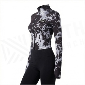 North Approach – Veste de yoga pour femme à manches longues avec fermeture éclair, imprimé tie-dye, respirante, pour le sport - Product Image 3