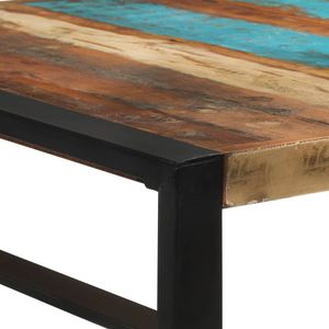 Table de bar industrielle en bois recyclé multicolore, taille moyenne, mobilier unique et élégant pour votre maison ou votre entreprise - Product Image 5