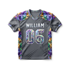 Dernier design personnalisé de maillot de football américain à manches courtes respirant et à séchage rapide pour adultes en taille plus - Couleurs et logo personnalisés de haute qualité - Product Image 1