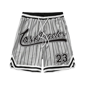 Shorts de sport unisexes en polyester et élasthanne à imprimé numérique, respirants, séchage rapide, écologiques, avec cordon de serrage, motif géométrique - Product Image 4