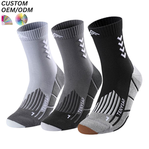 Chaussettes de sport respirantes antibactériennes à 5 orteils pour le cyclisme et les sports, en Spandex/Nylon/Coton, séchage rapide, OEM/ODM, vente en gros - Product Image 6