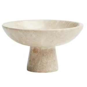 Cuenco de mármol blanco natural de lujo, redondo, pulido, para servir, para el hogar, hotel y encimera de cocina. - Product Image 3
