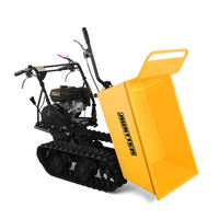 TAYO AUSTTER Mini-Raupendumper mit Metallwanne, Manueller Schwerlast-Schubkarren