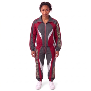 custom <b>womens</b> black gold tracksuit set geometric graphic print zipper <b>jacket</b> elastic pants 2 piece streetwear casual sweat suit - Product Image 5