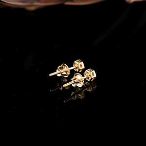 <b>Silver</b> VVS Moissanite Diamond Hexagon Stud <b>Earrings</b> Rhodium Plated Handmade Setting Hip Hop Jewelry for <b>Men</b> And Women Wear - Product Image 2