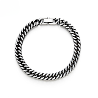 Bracelet à maillons en acier inoxydable 316L certifié par un expert, plaqué or 18K 24K, unisexe, tendance, minimaliste, bijoux cadeau S