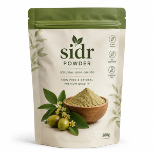 Poudre de Sidr de Haute Qualité 200g Sans Produits Chimiques 100% Pure Poudre de Feuilles de Sidr pour Nettoyant Capillaire, Après-Shampoing & Nourrissant du Cuir Chevelu - Product Image 1