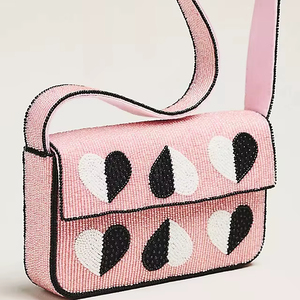 กระเป๋าถือสะพายไหล่ลายเลมอนประดับลูกปัดทำมือสำหรับผู้หญิง เหมาะสำหรับงานปาร์ตี้ริมชายหาดช่วงฤดูร้อน ดีไซน์ลายผลไม้ ขายส่งสำหรับงานสังสรรค์ช่วงฤดูร้อน - Product Image 1