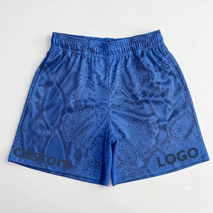 Shorts de sport 2-en-1 en polyester pour hommes, imprimés camouflage, avec logo personnalisé, pour l'été, vente en gros - Product Image 4