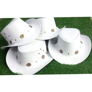 Chapeau de cowboy noir à large bord, style décontracté unisexe, circonférence de tête 58-60 cm, à porter en toutes saisons - Product Image 3