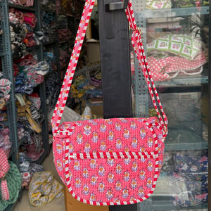 Bolso Bandolera Boho de Algodón 100% Puro, Estampado Floral a Mano, Ligero, con Cierre, Estilo Vintage, para Mujer - Product Image 1