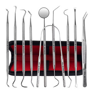 Teeth Cleaning Tools Set Ergonomic Grip Advanced Oral Care Hygiene Dental Professional Manual Stainless Steel <b>Plaque</b> <b>Remover</b> - Product Image 1