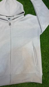 Wholesale Regular Fit Cotton Streetwear Solid Color Men Hoodie Custom Zipper <b>Puller</b> Embroidery Logo Streetwear Hoodie - Product Image 5