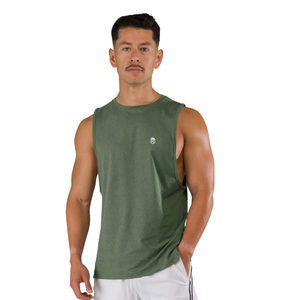 Débardeur sans manches pour homme, vert Summit, léger et respirant, pour la gym, l'entraînement musculaire et le fitness, OEM en gros - Product Image 4