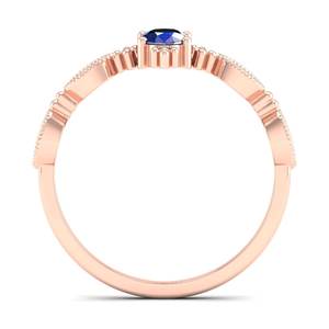 Anillos de Zafiro Azul con Nuevo Diseño REYES en Plata de Ley 925, Anillos de Compromiso con Moissanita Certificada por GRA, Joyería Fina - Product Image 4