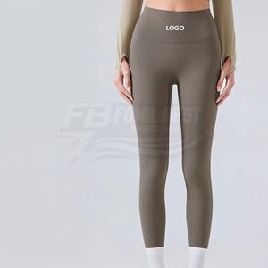 Shorts de yoga taille haute pour femme en Spandex/Nylon ultra doux 220g, effet push-up, poche invisible, contrôle du ventre, pour Pilates et sport, couleur unie - Product Image 2