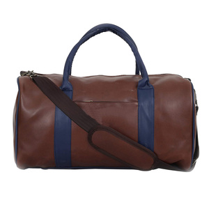 Genuine Leather Portable Weekender Duffel <b>Bag</b> Large Capacity Travel <b>Overnight</b> Carry Luggage Zipper Adjustable Shoulder Strap - Product Image 4